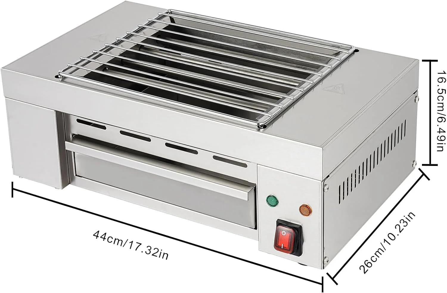 Miduo 110V 1.5KW Commercial Electric Barbecue Grill Adjustable Temperature 32-446 ° F For Home or Restaurant