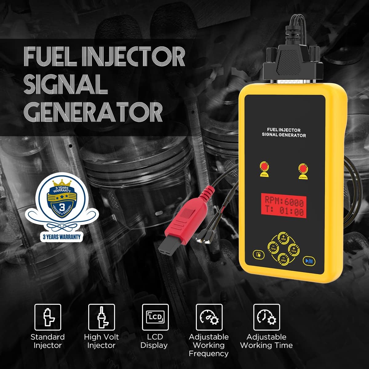 Fuel Injector Cleaner Tester for Cleaning & Testing Car Standard & High Pressure Fuel Injectors