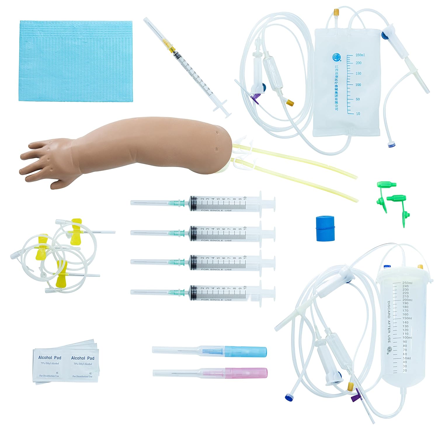 Pediatric IV and Phlebotomy Practice Kit by The Apprentice Doctor. Practice and Perfect Critical Medical Skills Before Working on Real People. (Dark