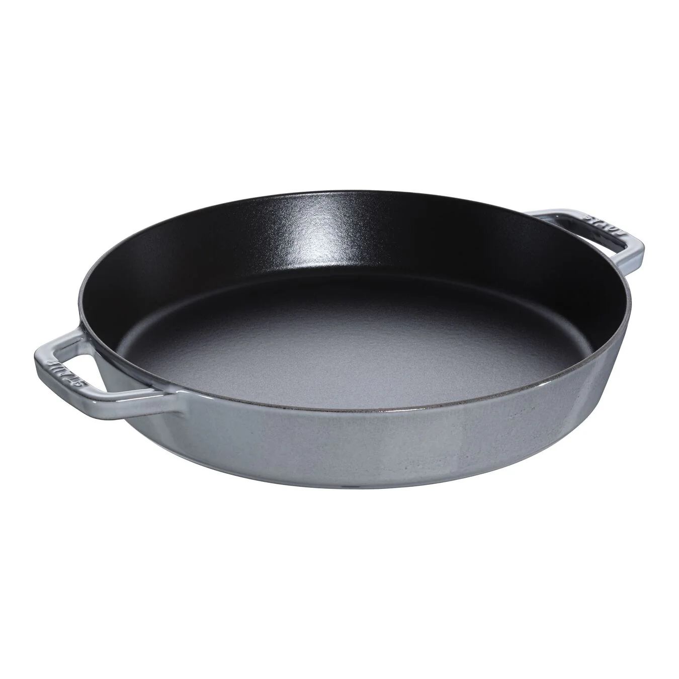 Staub 13 Double Handle Cast Iron Fry Pan in Graphite Gray