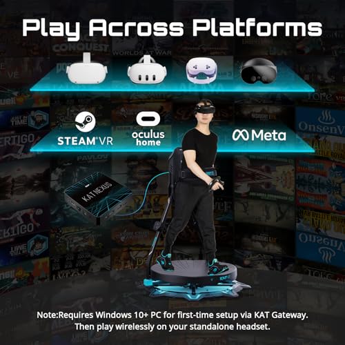 KAT Walk C2 CORE VR Treadmill | 360° Omnidirectional Walking Pad for Immersive Gaming & Home Fitness | Compatible with SteamVR, Oculus