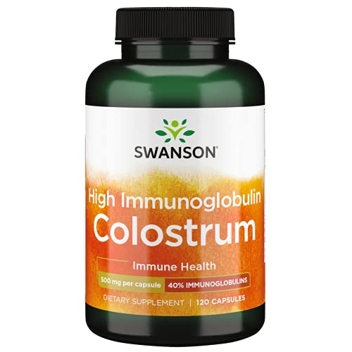 Swanson High Ig Colostrum 500 Milligrams 120 Capsules - Kansas Nuitrition - HNZSDS