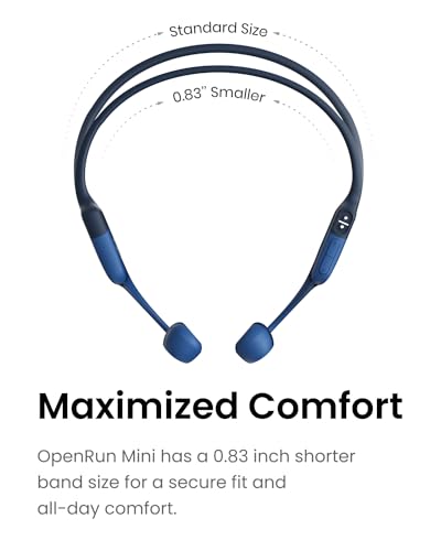 SHOKZ OpenRun - Open-Ear Bluetooth Bone Conduction Sport Headphones, Sweat Resistant Wireless Earphones for Workouts and Running, Built-in Mic
