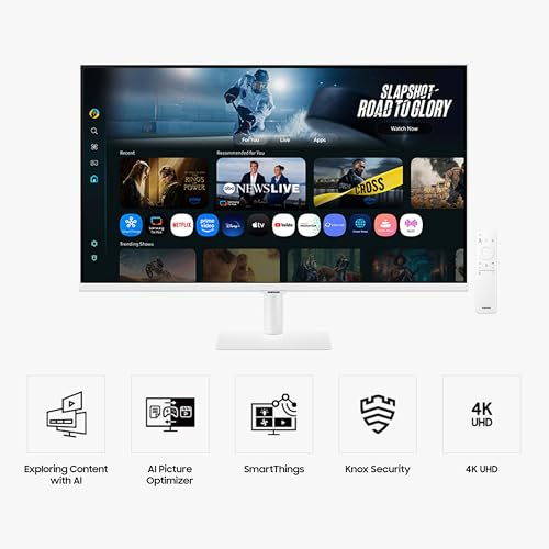 Samsung 43&rdquo; Smart Monitor M7 (M70F) 4K UHD Display, Samsung Vision AI, Smart TV Apps, Gaming Hub, USB-C, HDMI and USB-A, Black, LS43FM702UNXZA