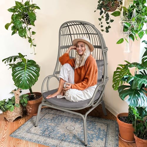 YITAHOME Outdoor Narrow Egg Chair Wicker