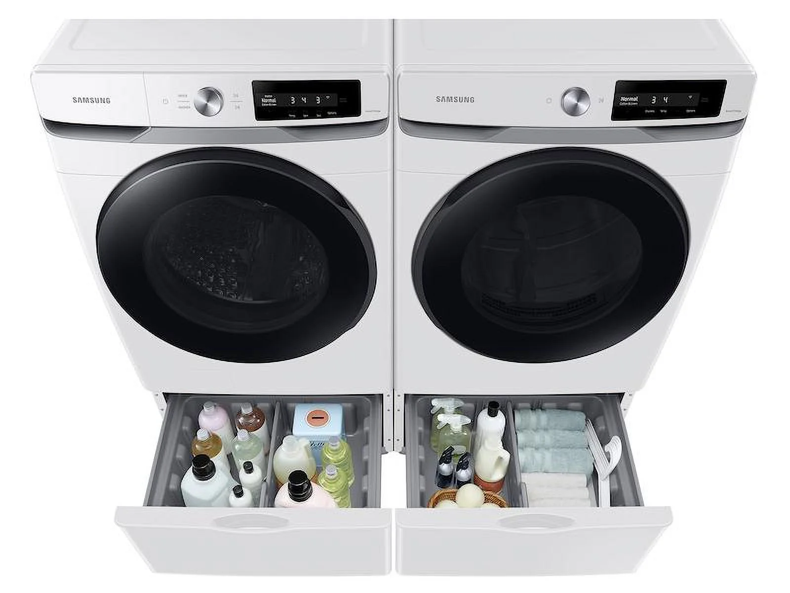 Samsung 7.5 cu. ft. Smart Dial Gas Dryer with Super Speed Dry in White DVG45A6400W