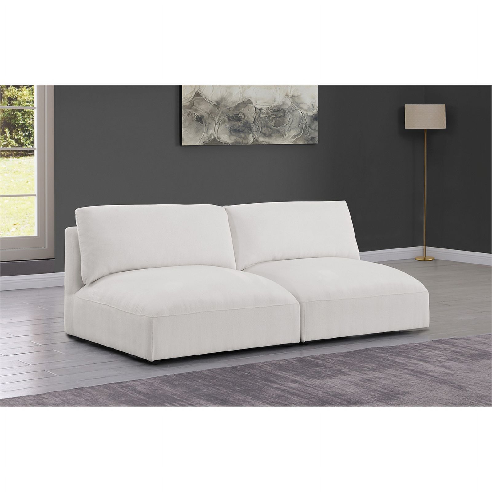 Meridian Furniture Ease Cream Fabric Modular Sofa