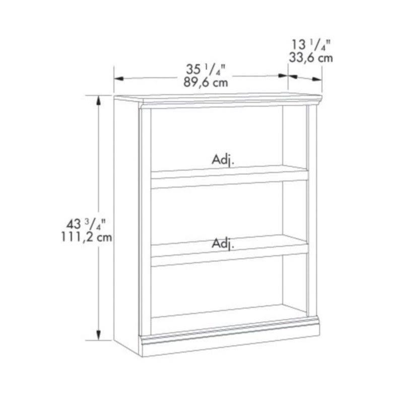 Scranton u0026 Co 3 Shelf Bookcase in Select Cherry, Red