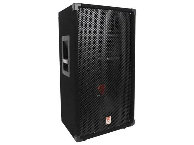 (2) Rockville RSG12 12 3WAY 1000 Watt 8ohm Passive DJ PA Speaker +Stands +Cables