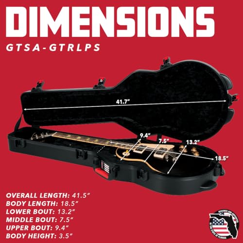 Gator Cases Molded Flight Case for Strat/Tele Style Electric Guitars with TSA Approved Locking Latch, (GTSA-GTRELEC)