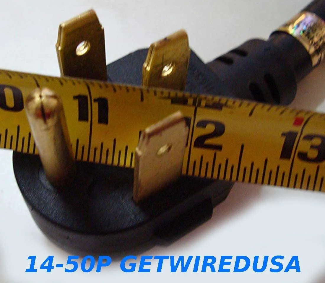 Gas Range Oven Stove Power Cord Converter, Old 14-50P 220/250V 4-Pin Male Plug to New Female 5-15R Home Wall Socket Receptacle