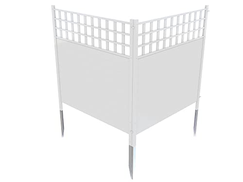 Zippity Outdoor Products ZP19060 Keswick No-Dig Vinyl Kit 2-Pack (44" H x 42" W) Privacy Screen and Fence + Zippity Outdoor Products ZP19019