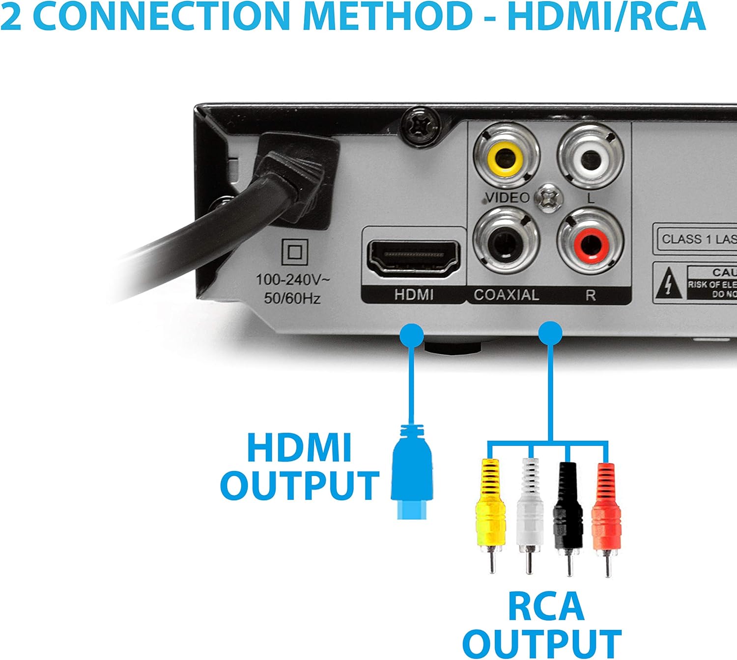 Region Free Blu Ray Player by OREI - Multi Zone 1, 2, 3, 4, 5, 6 Travel Video Player - BluRay Zone A, B, C USB Input, RCA Input - Remote Control