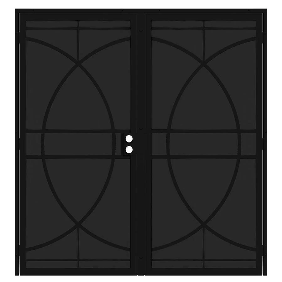 Gatehouse Rio 64-in x 81-in Black Steel Surface Mount Security Door | 91837051F