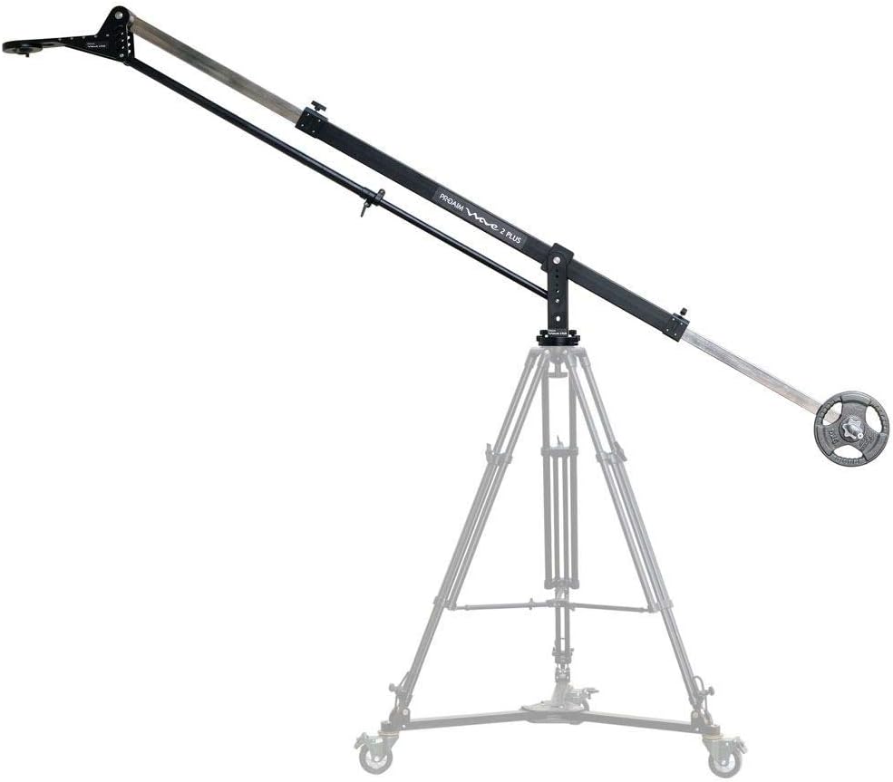 PROAIM 10' Wave-2 Plus Telescopic Jib Arm Crane with Professional Motorized Jr. Pan Tilt Head Supporting Cameras (P-WV-2PL-JR)