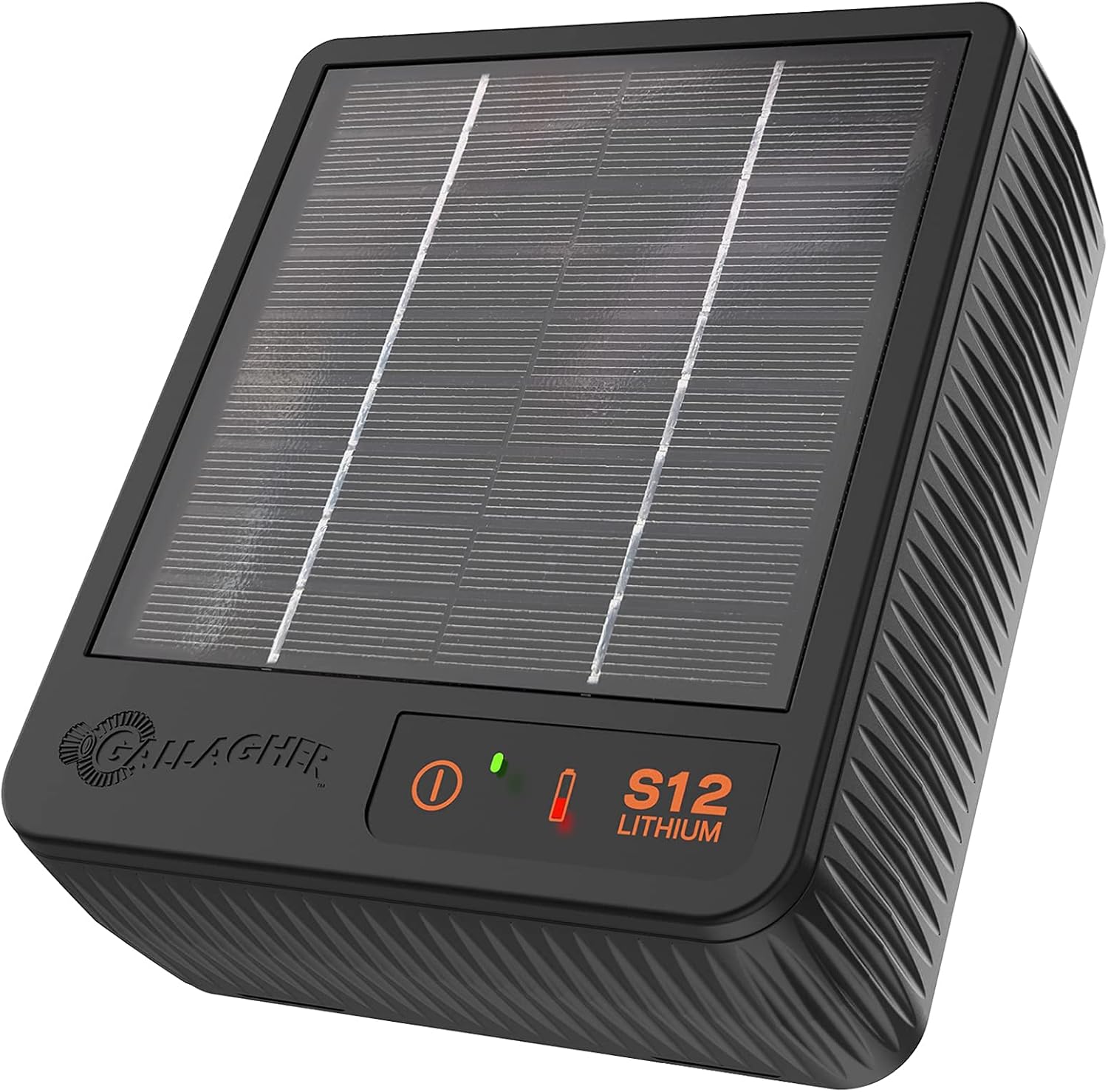 Gallagher S12 Solar Electric Fence Charger | Powers Up to 4 Miles / 18 Acres of Fence | Solar Lithium Technology