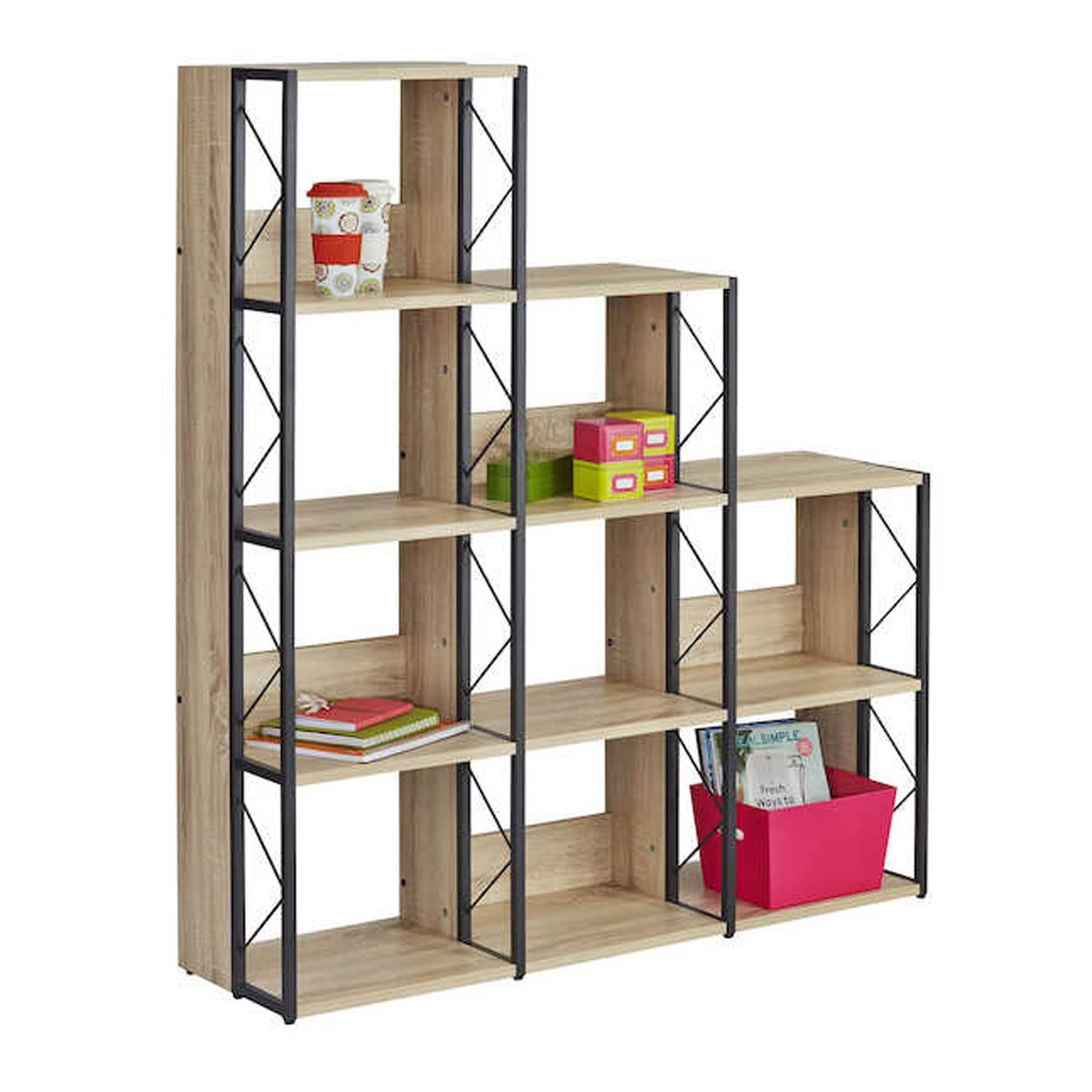 Soho Multi-Height Bookcase, 9Shelves, Black