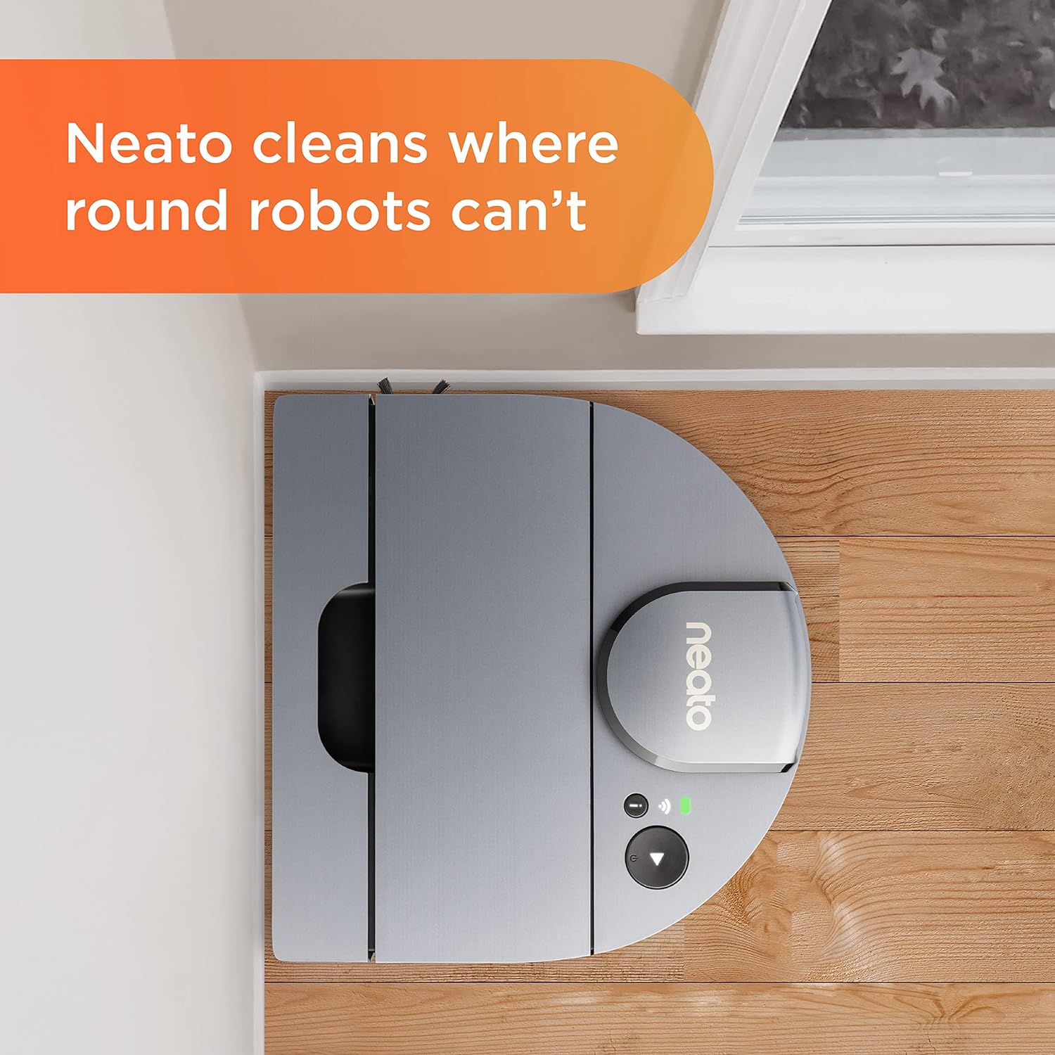 Neato D10 Intelligent Robot Vacuum Cleaner&ndash;LaserSmart Nav, Smart Mapping, Cleaning Zones, WiFi Connected, 300-min runtime, Powerful Suction