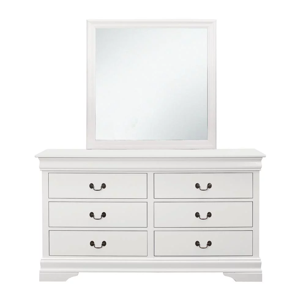 Coaster Louis Philippe Traditional 6-Drawer Wood Dresser in White