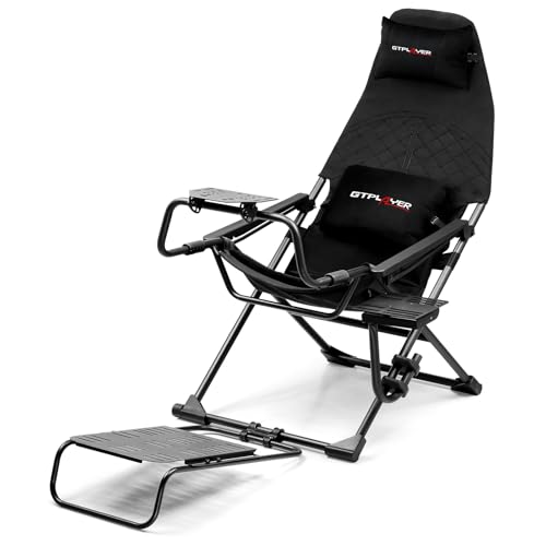 GTPLAYER Sim Racing Cockpit Foldable & Adjustable for High Performance Sim Racing Compact & Flexible Supports All Steering Wheels & Pedals for PC