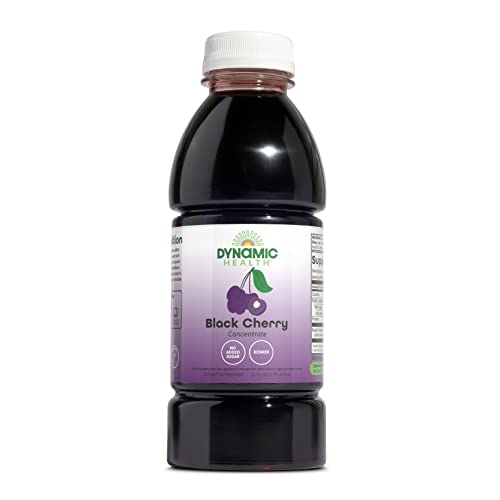 Dynamic Health 100% Pure Black Cherry Juice Concentrate C No Additives, Antioxidant-Rich C 16 fl oz C Natural Juice Supplement - Kansas Nuitrition
