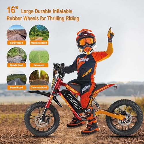 ARC-I 36V Electric Dirt Bike for Kids 5-8, 750W Electric Motorcycle for Kids, 22MPH, Up to 25 Miles, 5-Speed Modes Mini Dirt Bike