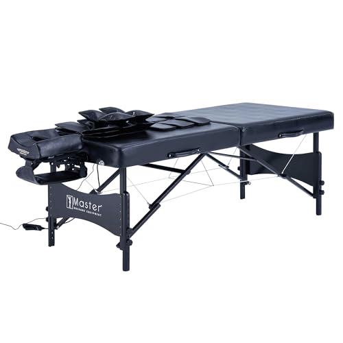 Master Massage 30” Monaco Airwave Full Body Stretching Portable Massage Table with Airbags 3D Lumbar Traction for Professional & Home Use