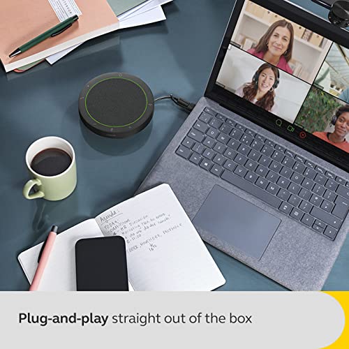 Jabra Speak2 40 Portable Speakerphone - 4 Noise-Cancelling Mics, Full-Range 50mm Portable Speaker, Wideband Audio and USB-A and USB-C Connections