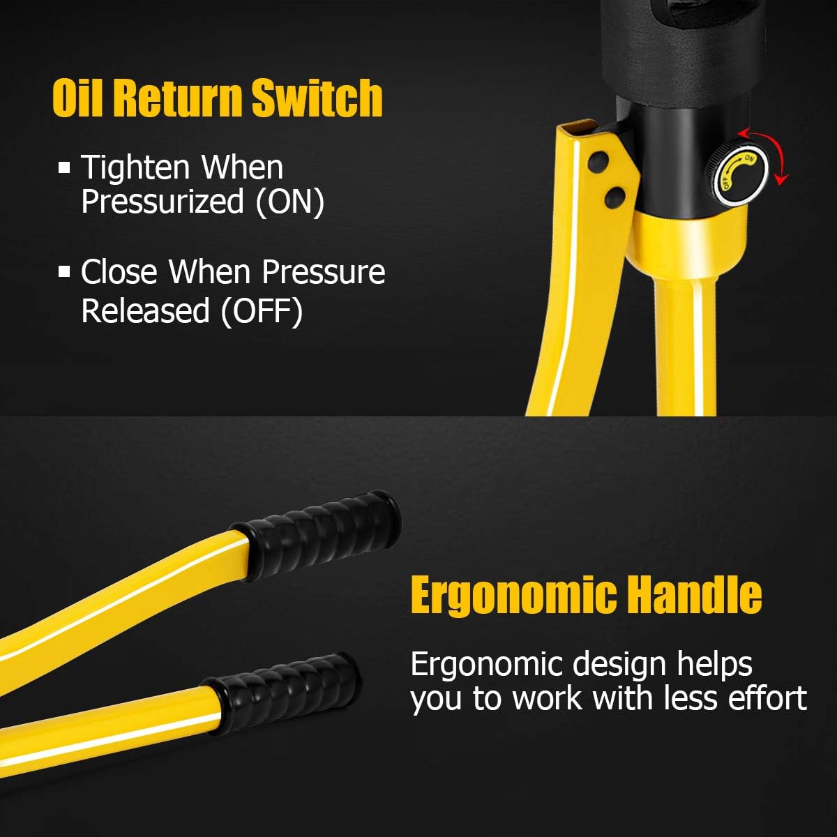 Goplus 16 Ton Hydraulic Wire Crimper Battery Cable Lug Terminal Crimping Tool w/ 11 Dies Pack of 2