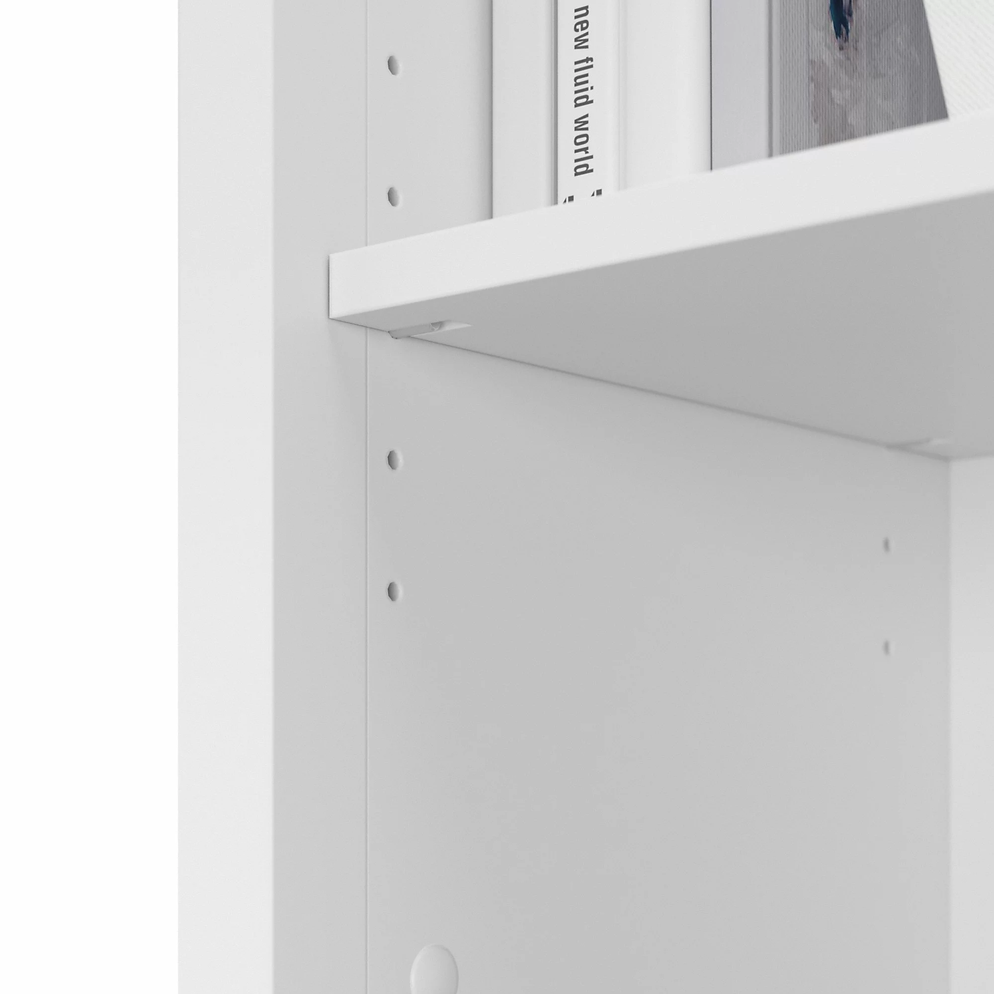 Bush Furniture Salinas Tall Storage Cabinet with Doors, Pure White