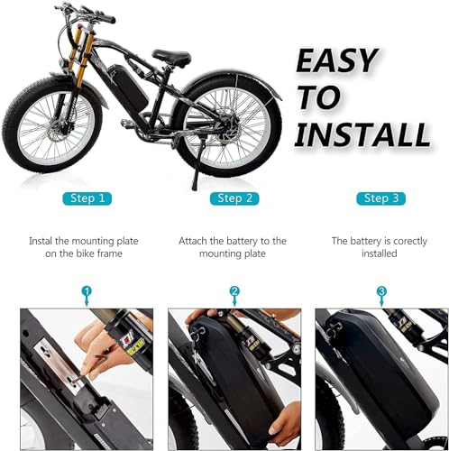 Ebike Battery, 48V 36V/20Ah 15Ah 13Ah Electric Bike Battery for 250-1500W Bike Motor, Led Indicator Light, USB Port, Safe Lock