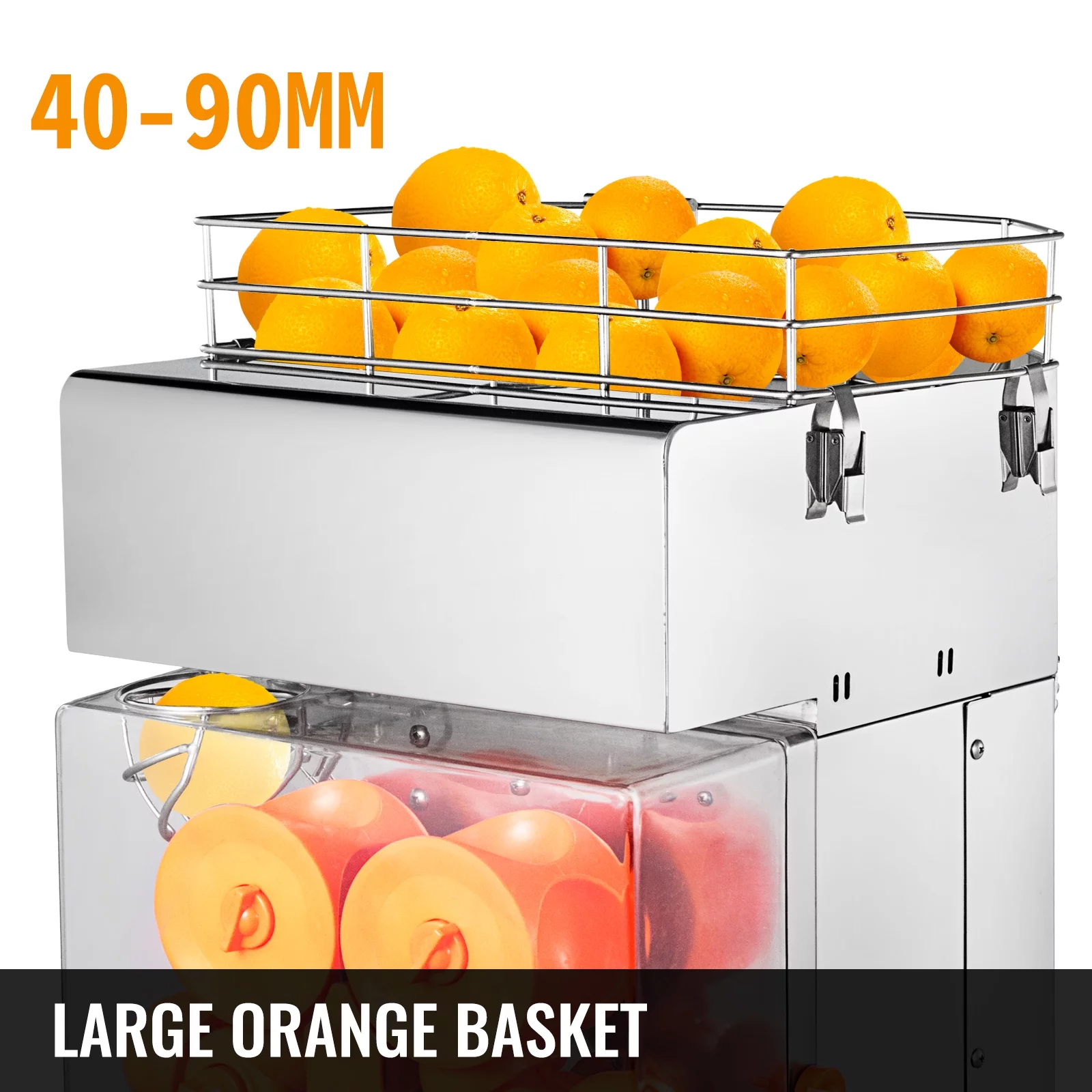 BENTISM 110V Commercial Orange Juicer Machine, Automatic Feeding 120W, 20-30 Oranges Per Minute