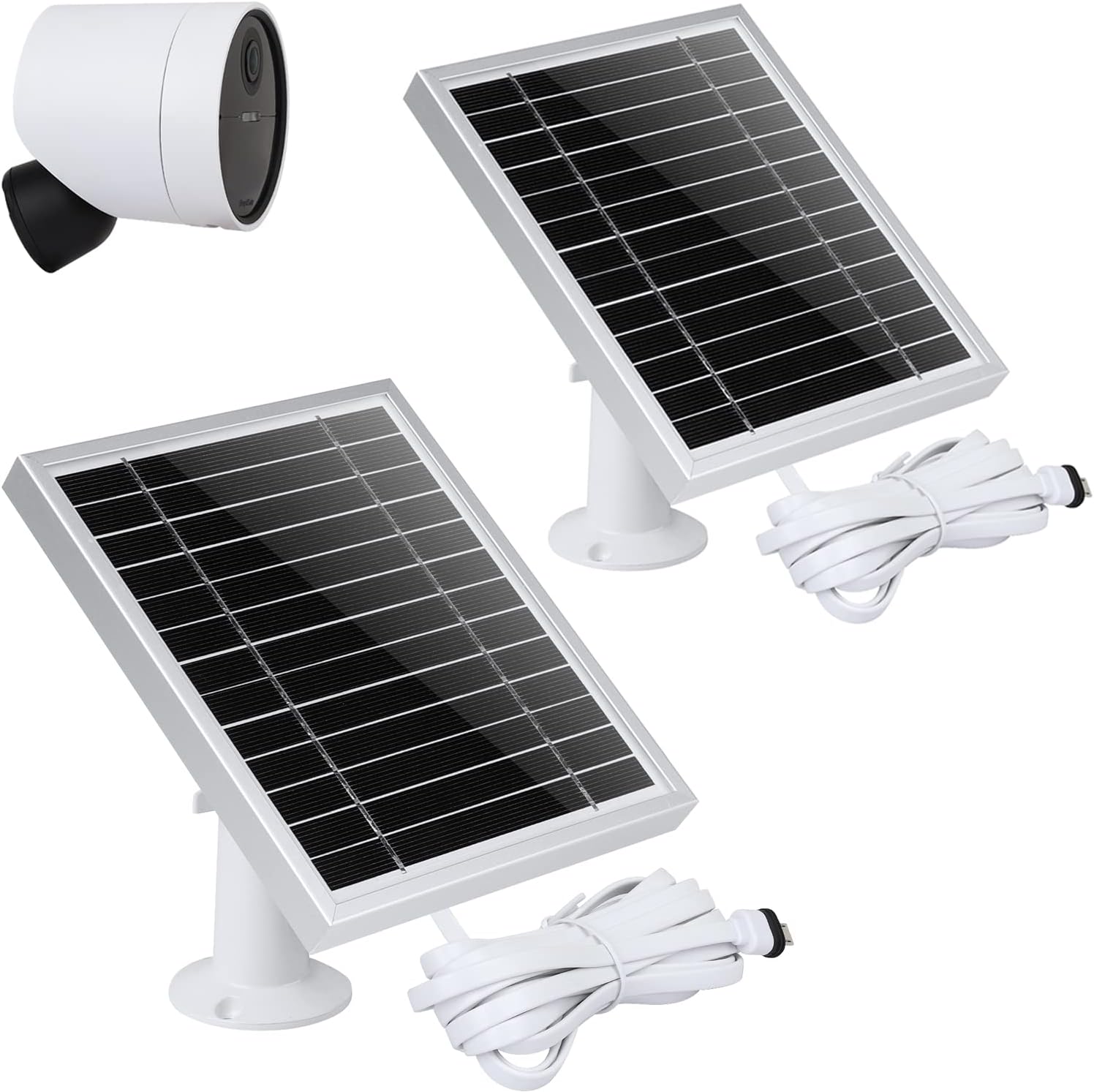 UYODM Solar Panel Compatible with SimpliSafe Wireless Outdoor Security Camera,Power Your SimpliSafe Outdoor Camera continuously - Silver - 3PACK