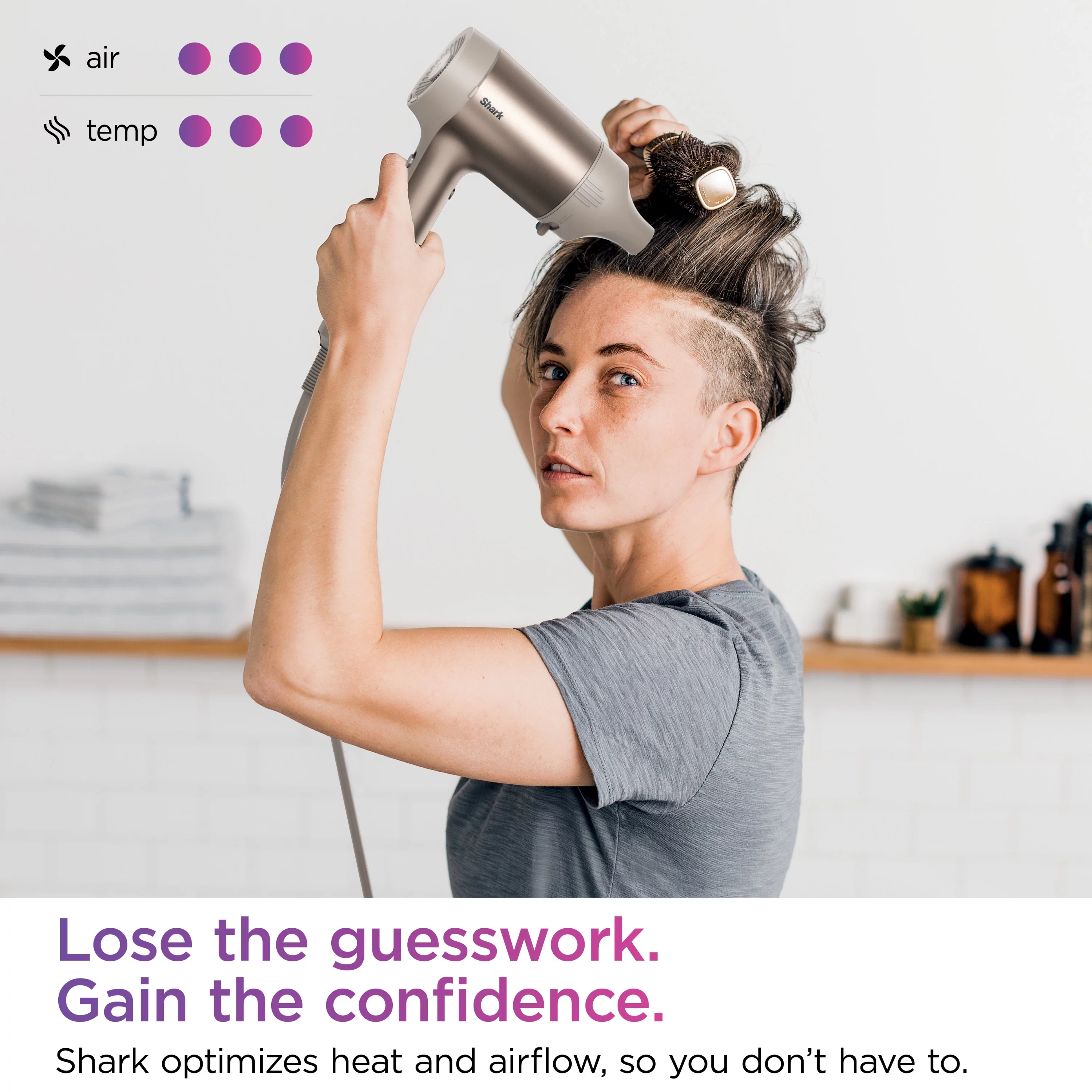 Shark HyperAIR™ Fast-Drying Hair Blow Dryer with IQ 2-in-1 Concentrator Attachment, Auto Presets, For Straight, Wavy, Curly and Coily Hair