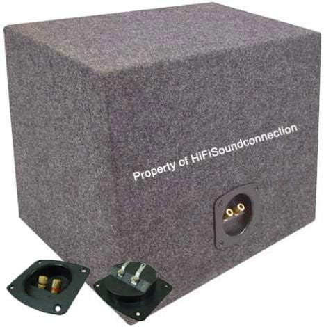 Car Audio Single 15" Sealed Subwoofer Rear Angle Sub Box Enclosure 5/8" MDF Wood