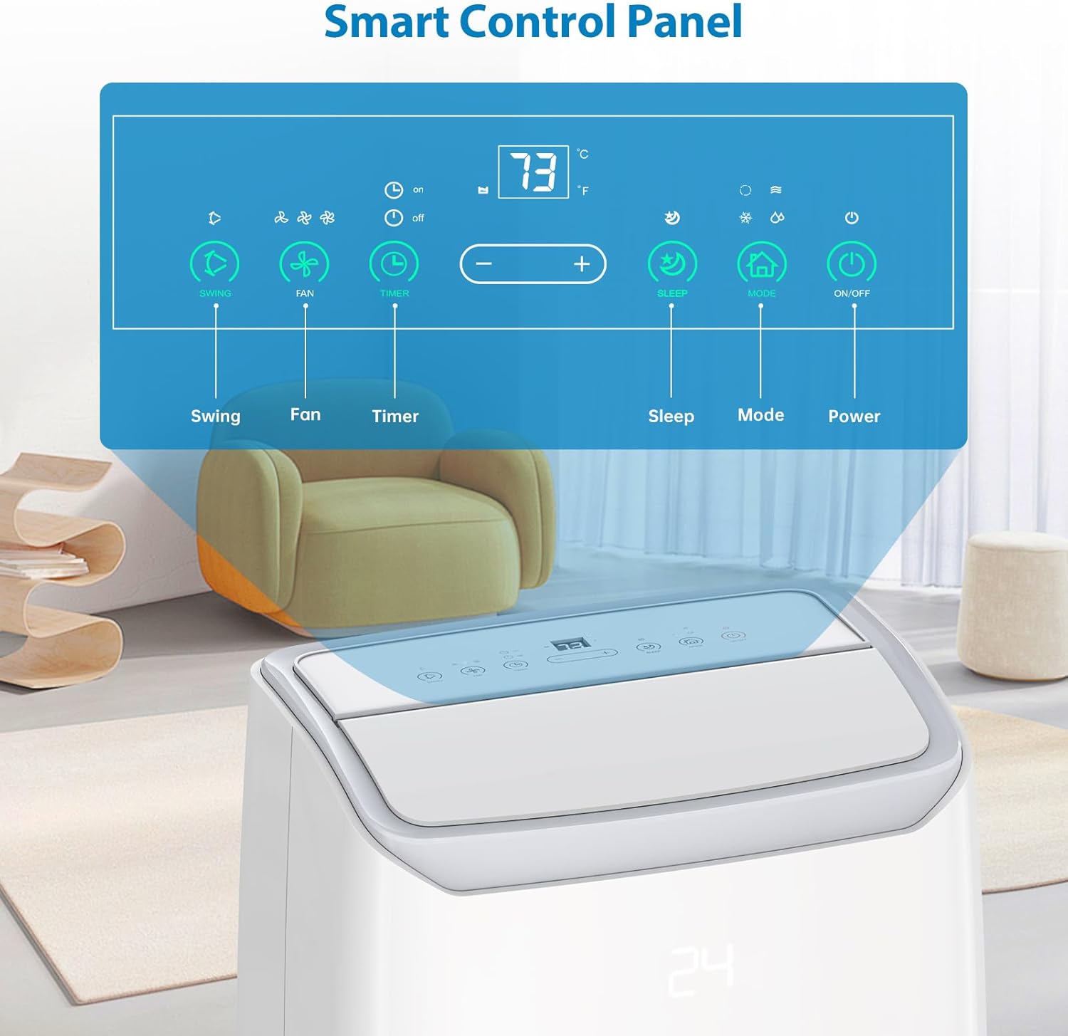 12,000 BTU Portable Air Conditioners/Portable Air Conditioners with Remote Control, Cooling Area Up to 350 sq.ft