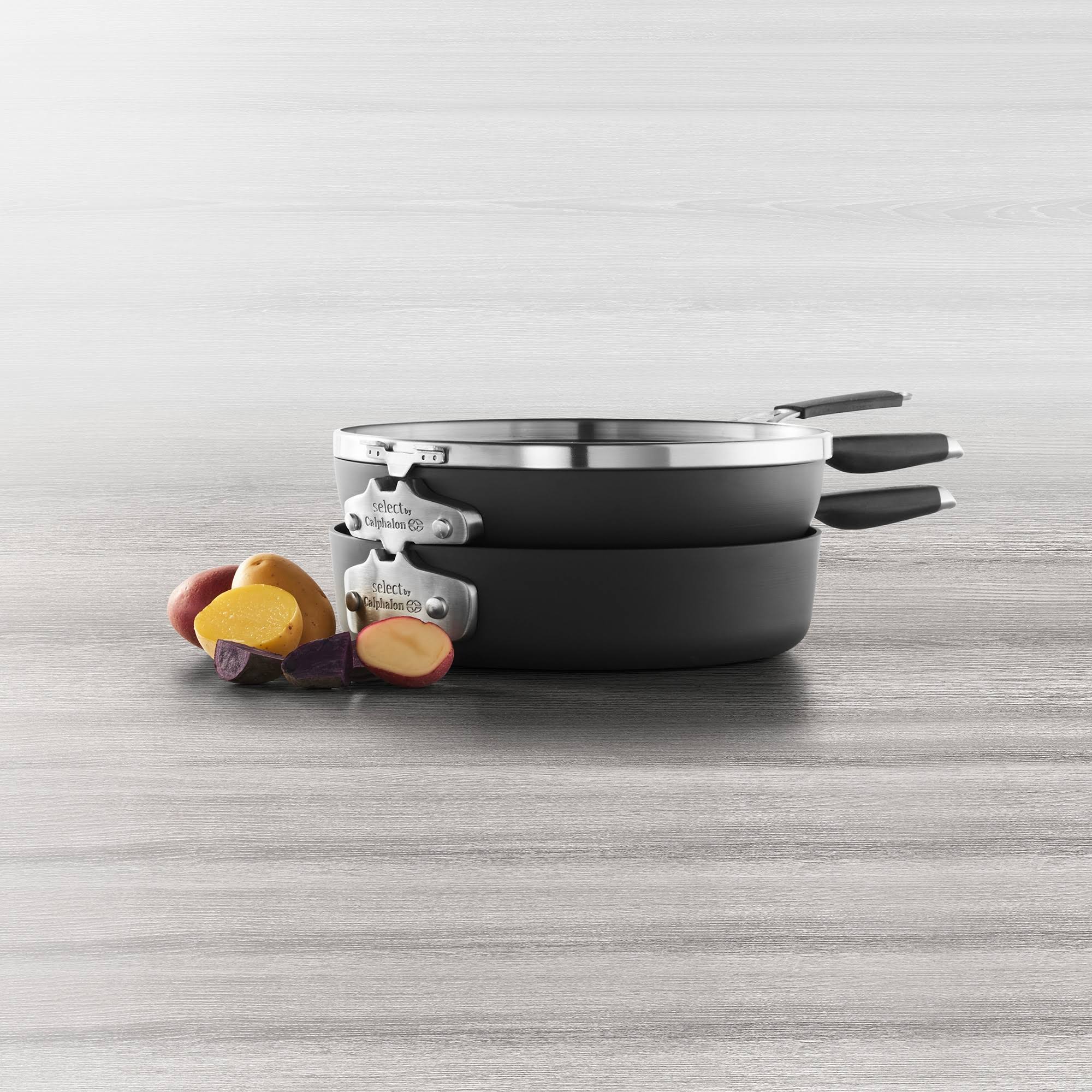 Calphalon Select Space Saving Hard Anodized 3 Piece Cookware Set