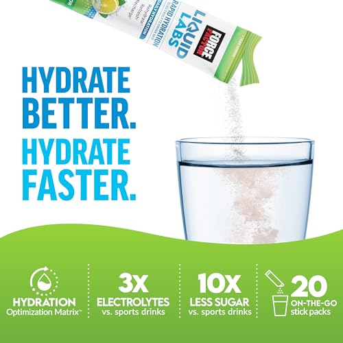 FORCE FACTOR Liquid Labs Electrolytes Powder, Hydration Packets to Make Electrolyte Water with 5 Essential Electrolytes, Vitamins, Minerals