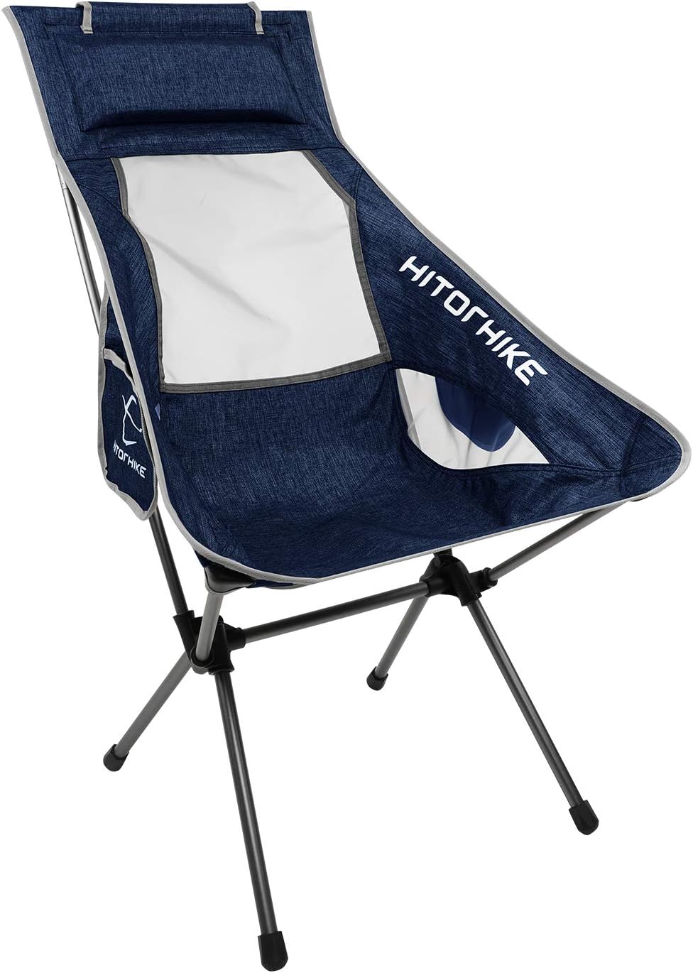 Hitorhike Camping Chair with Nylon Mesh and Comfortable Headrest Ultralight High Back Folding Camp Chair Portable Compact for Camping, Hiking