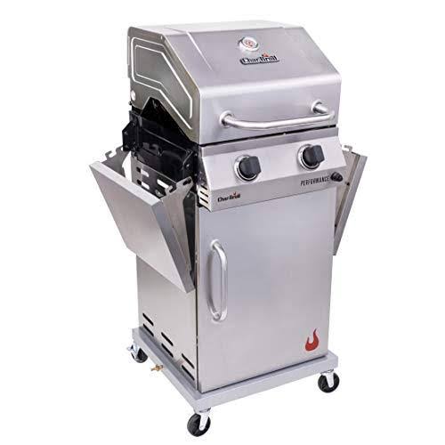 Char-Broil 463660421 Performance 2-Burner Cabinet Style Liquid Propane GAS Grill, Stainless Steel