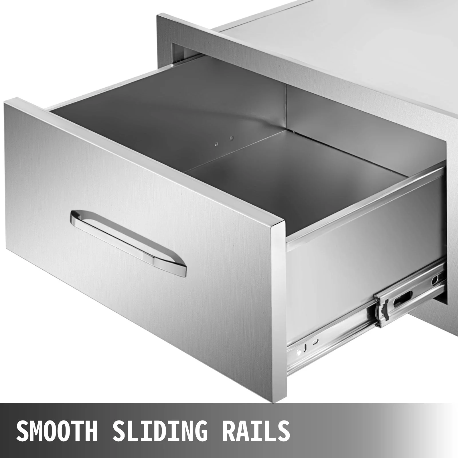 VEVOR Outdoor Kitchen Drawers 30"Wx10"Hx20"D, Horizontal Double Access BBQ Drawers with Stainless Steel Handle