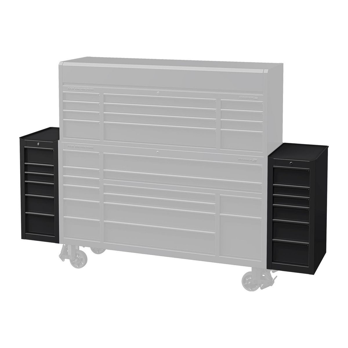 U.S. GENERAL 15 in. End Cabinet, Series 3, Slate Gray