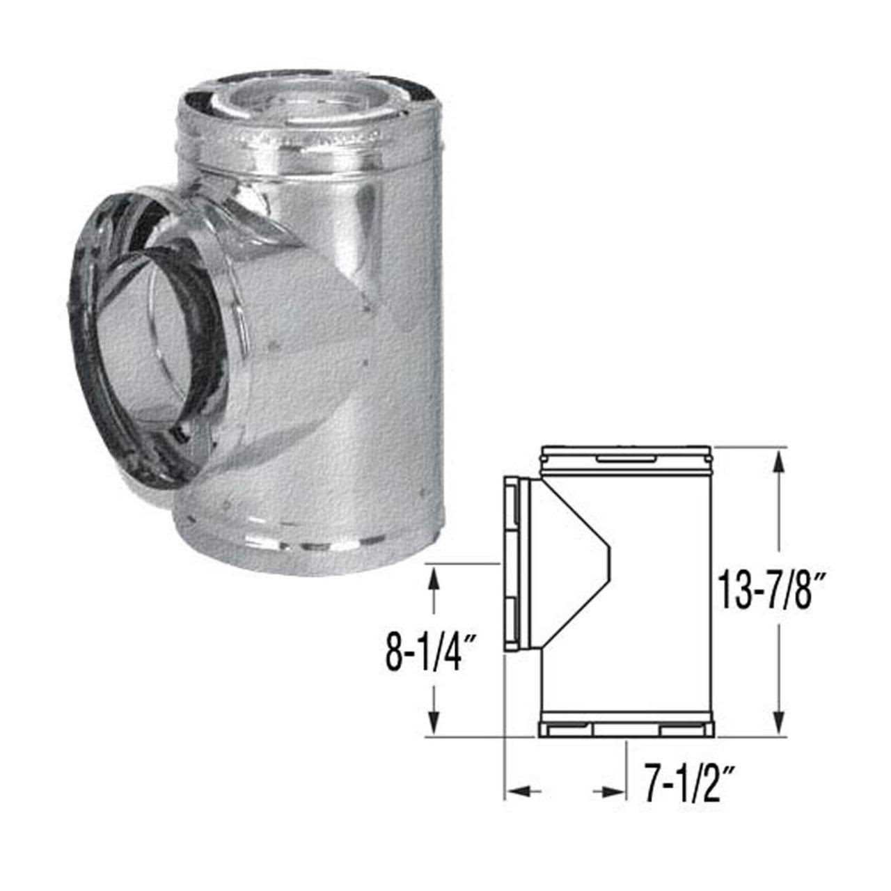 DuraVent 6 in DuraPlus Tee With Cap - Shop Hardware Tools Online Store