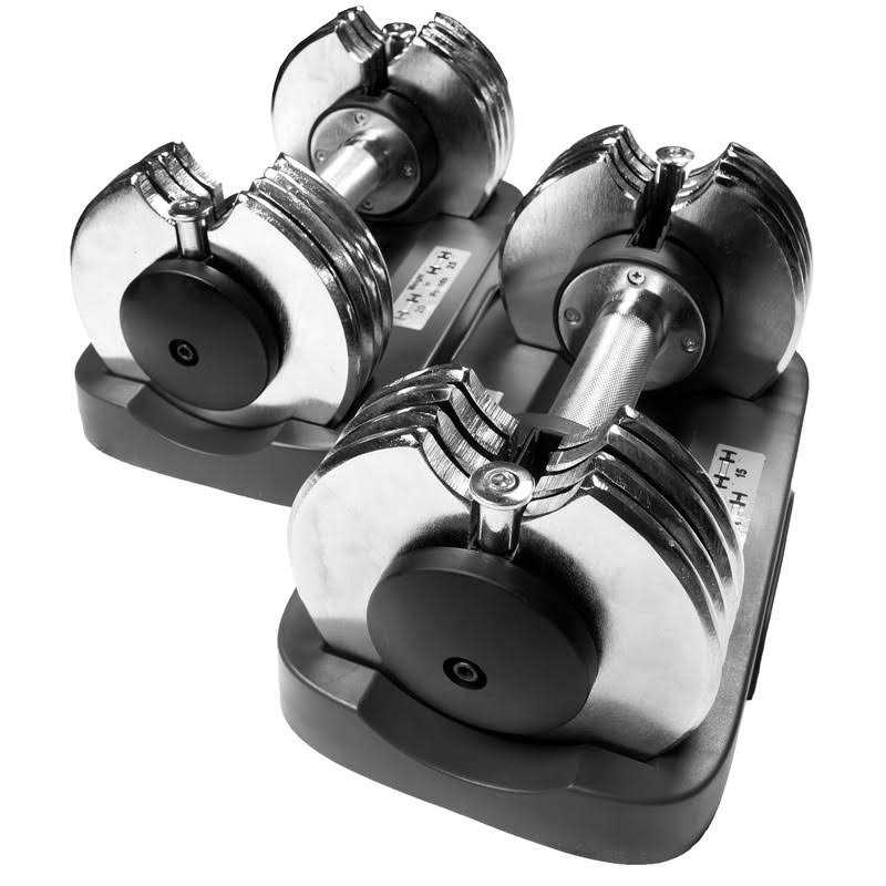 Bayou Fitness Pair of 25 lb. Adjustable Dumbbells - Sports Supplies Online Store
