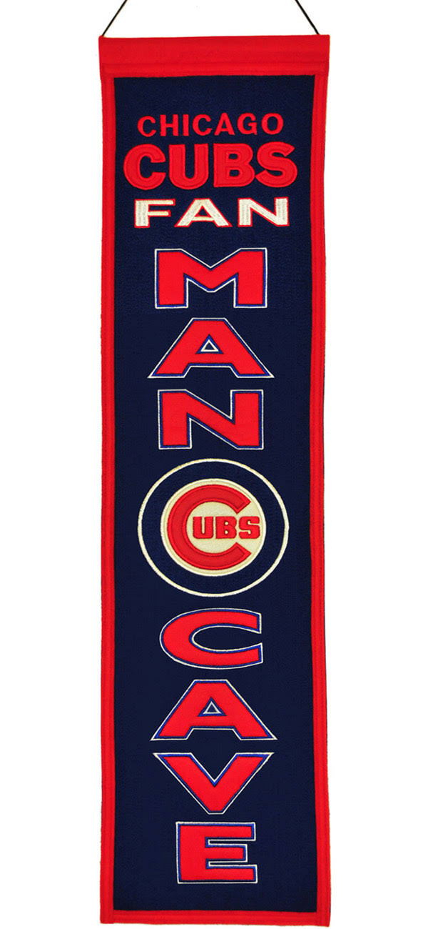 Chicago Cubs Banner Wool Man Cave