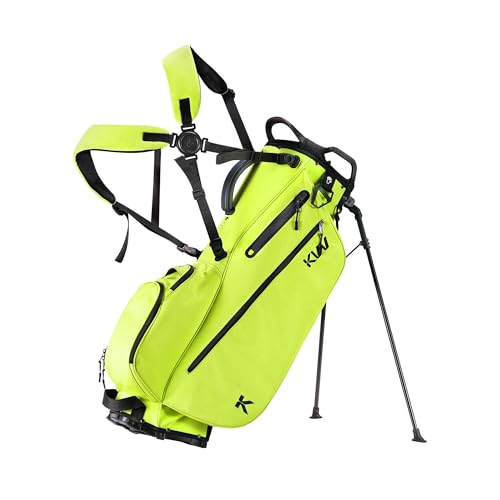 KVV Lightweight Golf Stand Bag with 7 Way Full-Length Dividers, 5 Zippered Pockets, Automatically Adjustable Dual Straps，Elegant Design