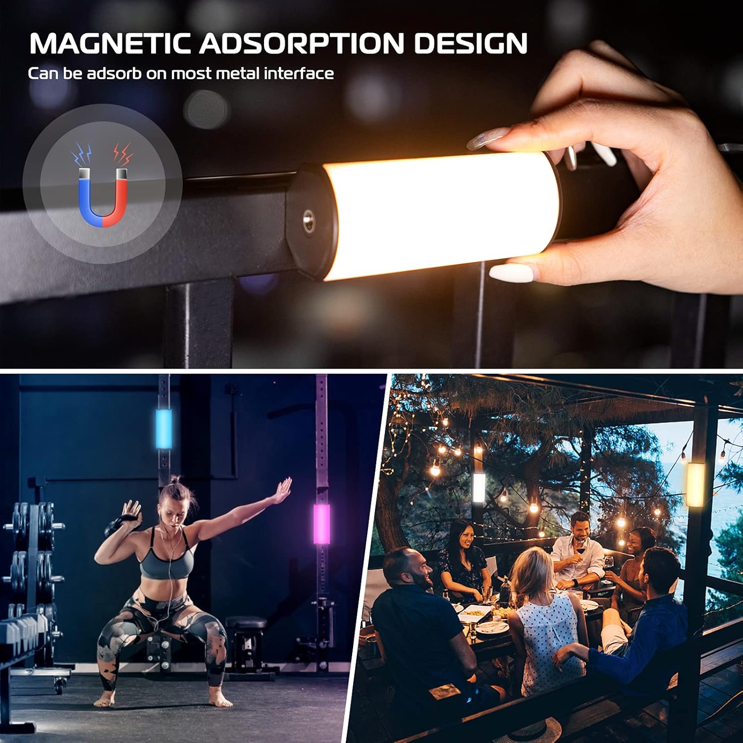 ULANZI Handheld Light Wand, 360° RGB LED Video Light for Photography, 2000mAh Rechargeable Mini Light Stick for Video Shooting