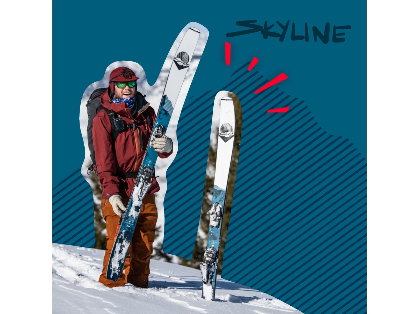 Weston Skyline Carbon Ski, Blue, 160