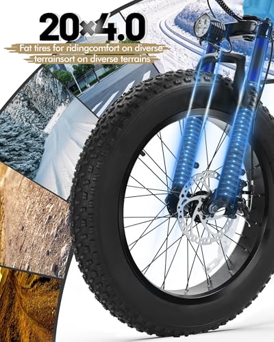 Racer Fat tire Electric Bike for Adults - 28MPH Mountain Ebike with Peak 1200W Brushless Motor, 499Wh Removable Battery