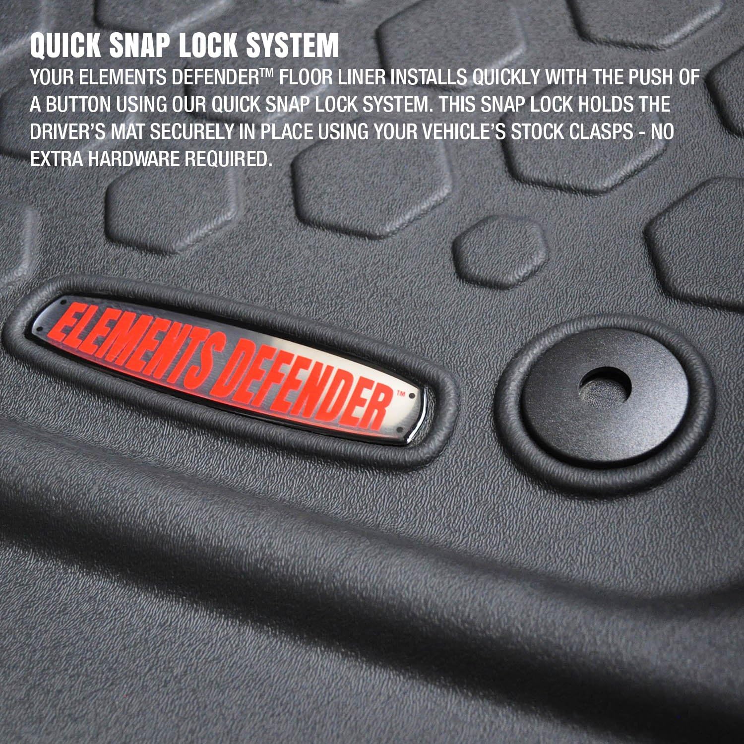 2015 - 2017 Ford F-150 Floor Mats (FRONT & REAR LINERS - 100% WEATHER RESISTANT) Fits Crew Cab F150 Trucks in 2015,2016 & 2017 Models